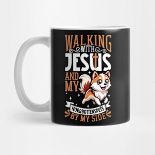 Jesus and dog - Norrbottenspets Mug